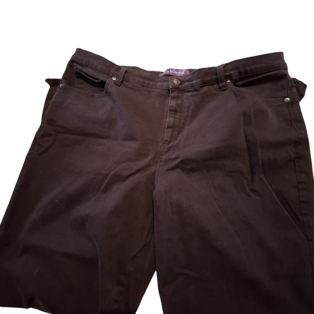 Gloria Vanderbilt Women's Dark Brown Straight Leg Jeans